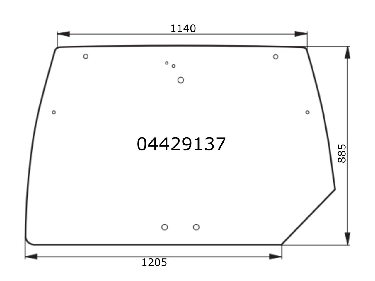 ZADNÉ OKNO DEUTZ NOVÁ VERZIA LAMBORGHI 04429137