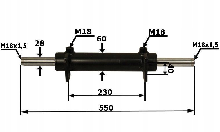 Priečny hydraulický valec C-360 pre posilňovač riadenia