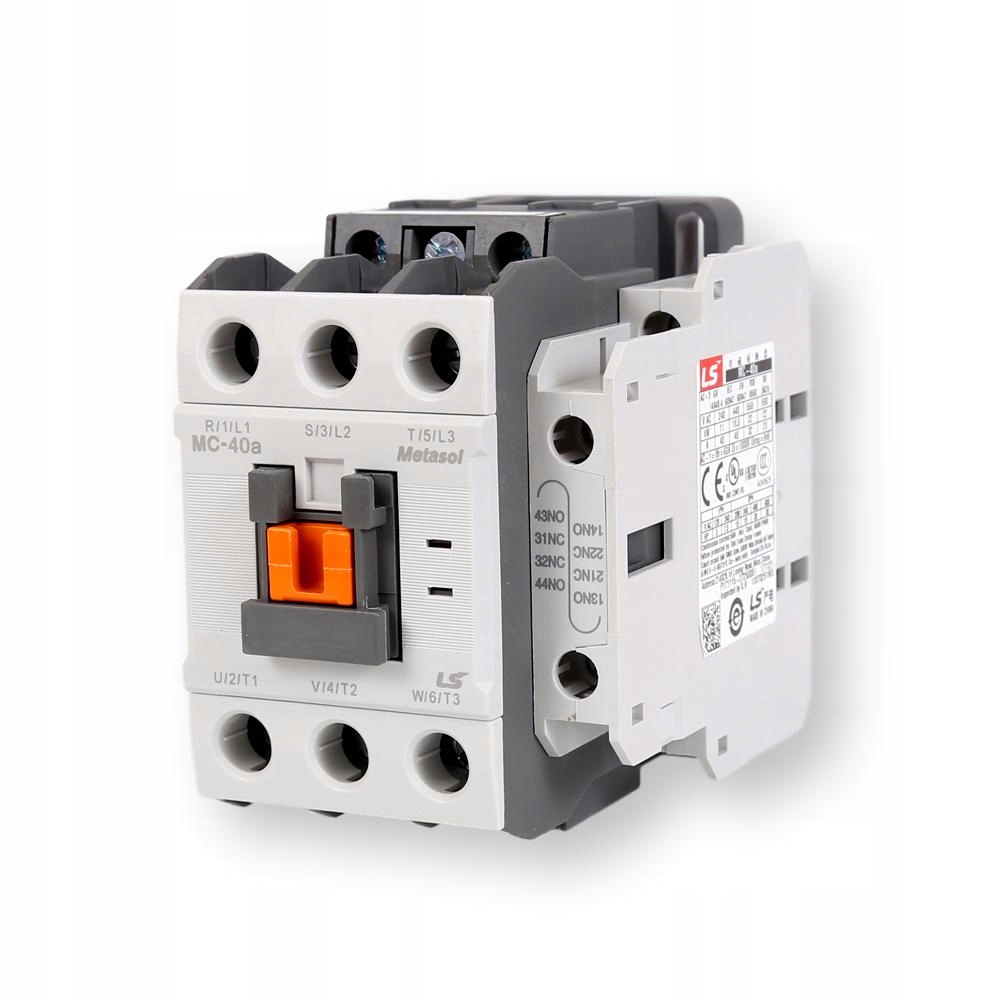 Výkonový stýkač 18,5kW 40A 24VDC cievka MC-40a KOREA