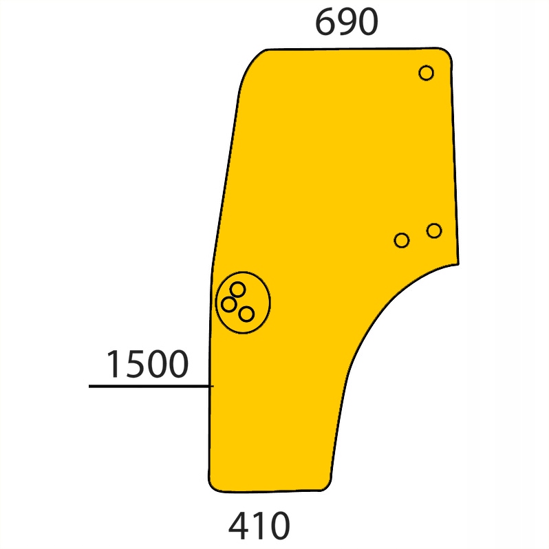 Sklenené CASE JX 1060C 1070C 1075C, Quan ľavé dvere