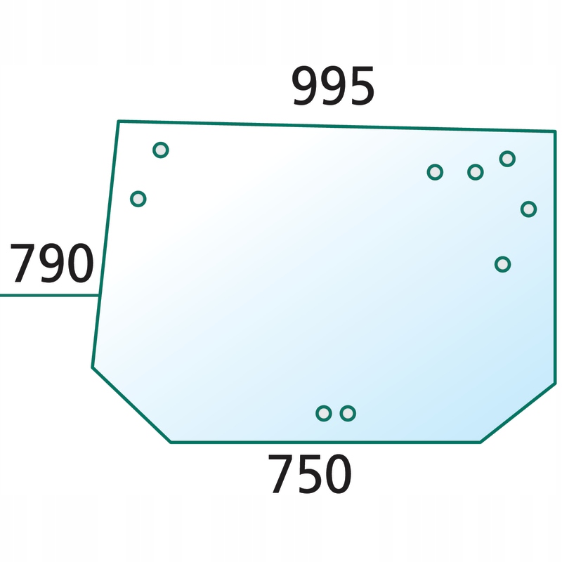 Sklo FENDT Farmer 300 Favorit 500C 800 TYL