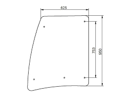 Sklenené dvere Terex 760 820 860 865 SX 880 SX 960