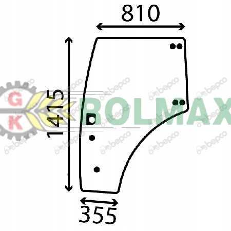 Okno dverí vľavo New Holland T5 CASE 84224132