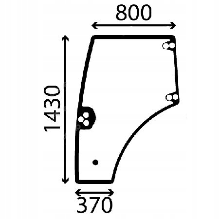 Okno dverí vľavo New Holland TD5 84396396 CASE