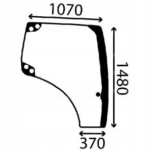Okno dverí pravé New Holland T7 CASE 84281439