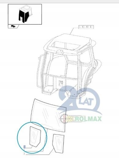 Spúšť čelného skla New Holland TD 5000 87626591