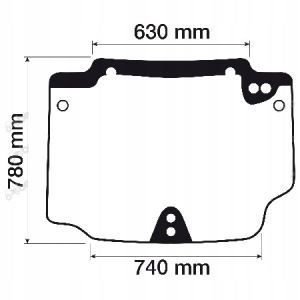 Zadné okno New Holland T4 5196371 CASE