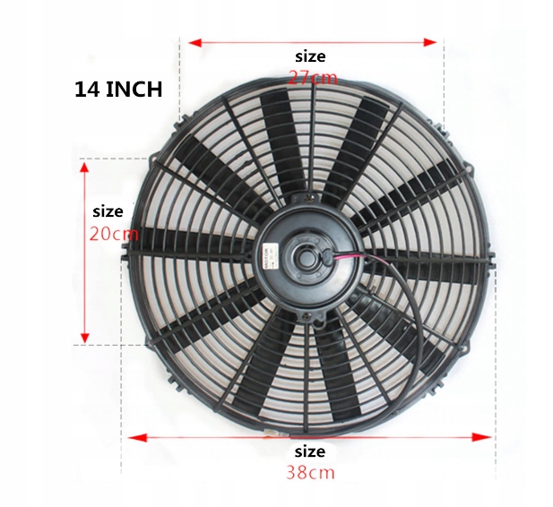 UNIVERZÁLNY VENTILÁTOR 12V 385mm