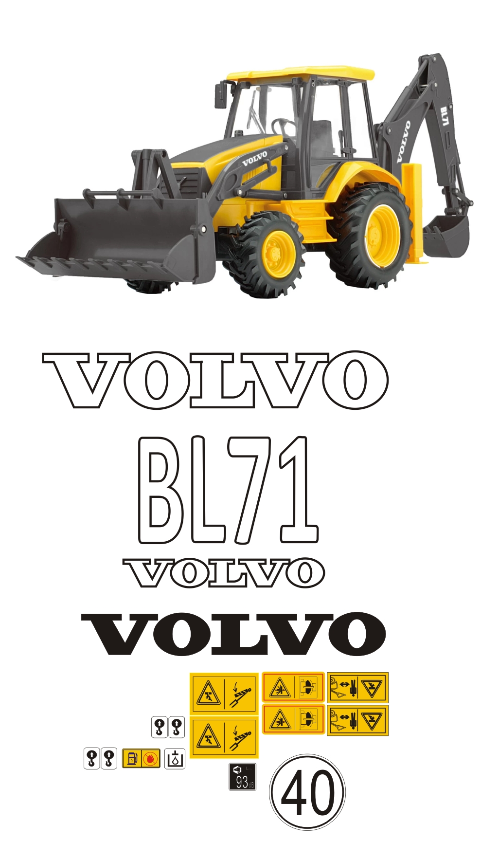 Nálepka samolepky VOLVO BL71