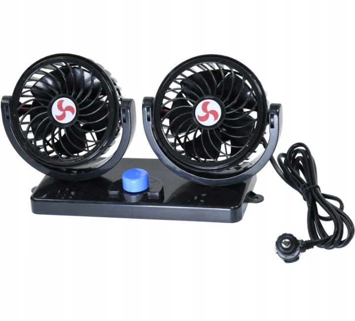 Rotačný ventilátor 24 V MSJ-822B APARTS | Dvojitý 2 × 4" | 360° otočné hlavy