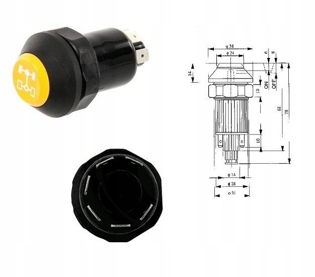 Spínač pohonu predných kolies Renault Deutz 01177152