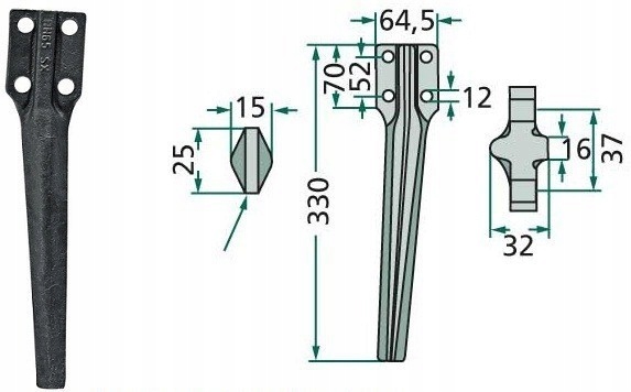 Zube aktivné právo brány eberhardt 300328
