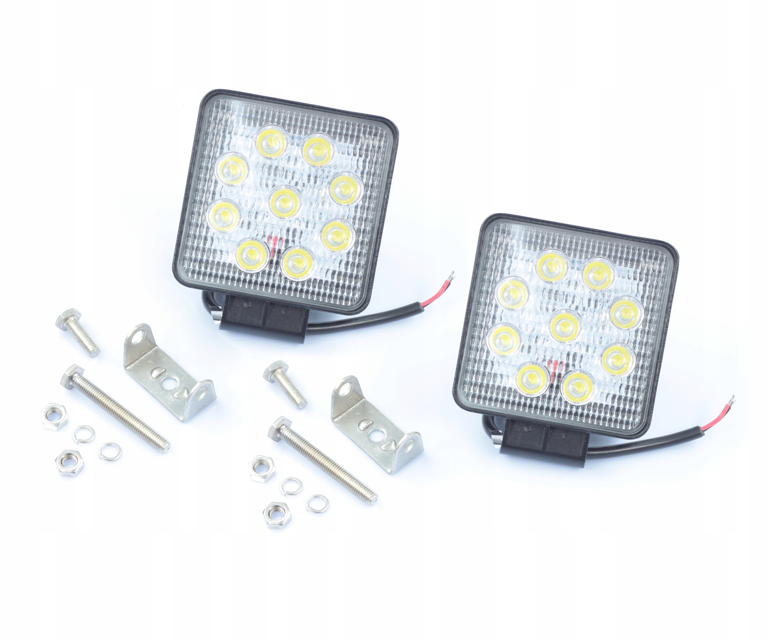 Sada 2 pracovných svietidiel 12 / 24 v 9 led halogénov