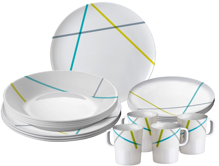 OBEDOVÁ SADA MELAMINE BRUNNER 16 ks
