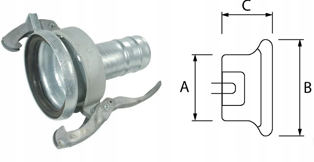 Posilnenie ženskej ruky 6" na had 101.6 mm