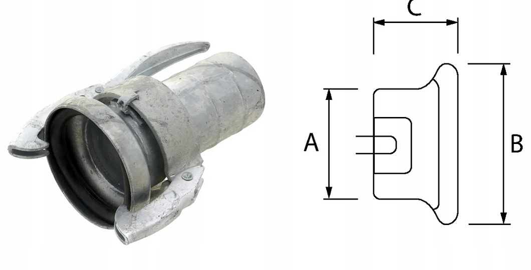 Vstupná prípojka s 4" krátkym koncom pre hadicu 101.6mm
