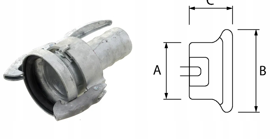 Vstupná prípojka s 4" krátkym závitom pre hadicu 76 mm