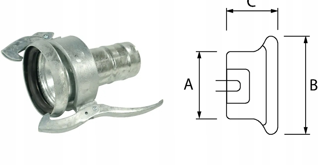 Vstupná prípojka s 5" krátkym závitom pre hadicu 76 mm