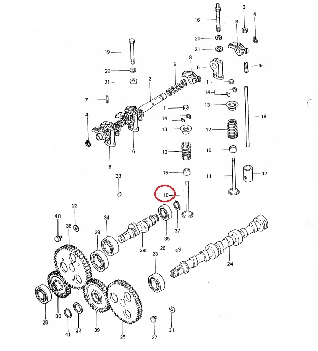 Ventil sacej hlavy motora MITSUBISHI L3E