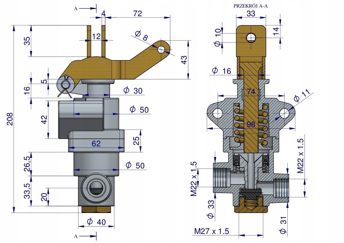 Brzdový ventil 956828 C-360 ORIGINAL URSUS