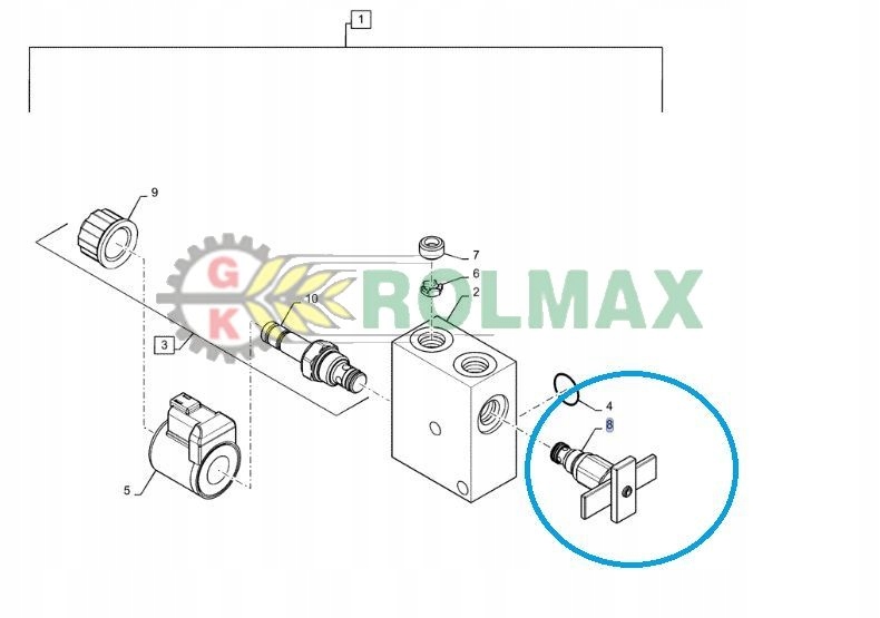 Prepadový ventil New Holland Roll Belt 180 4760414