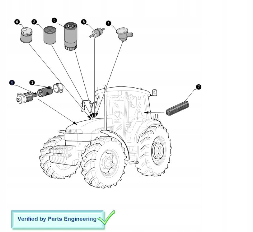 Sada filtra filtra New Holland TD5000 ORIGINAL CNH