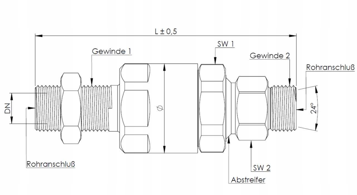 Otočný Krüger M30 × 2.0 - 22L M30 × 2.0 - 22L