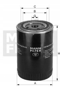 Olejový filter MANN FILTER W1170/5
