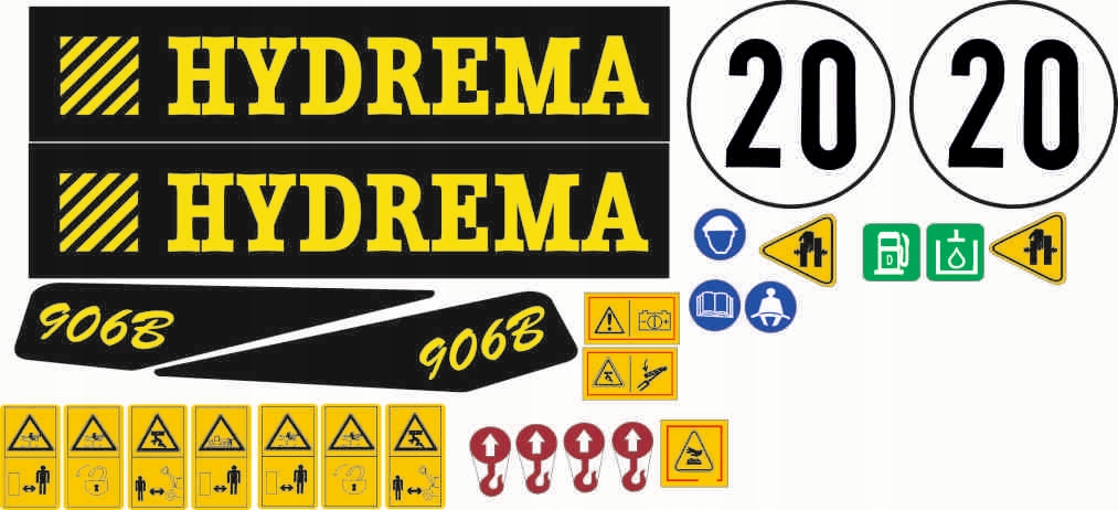 hydrema 906b NÁLEPKY NÁLEPKA
