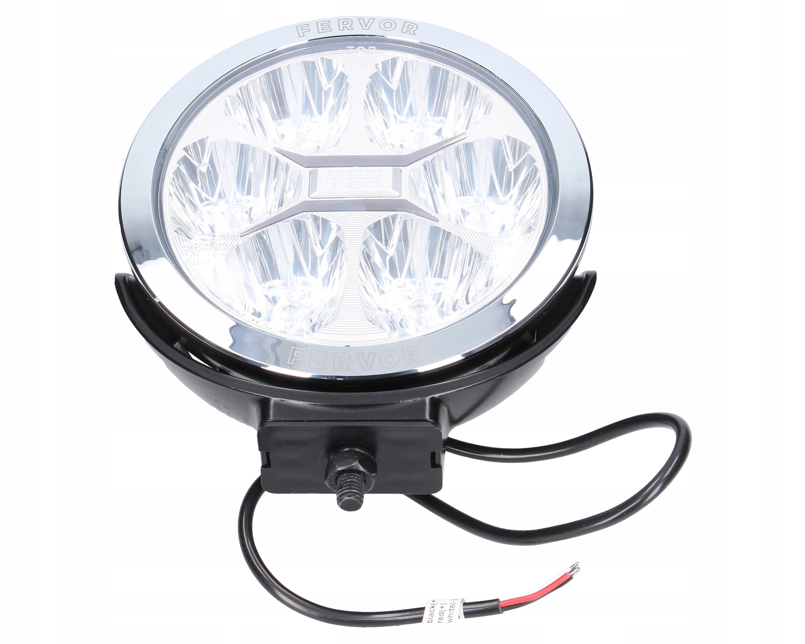 LED WESEM cestná a pozičná predné svetlo 180mm s chrómovým rámom FERVOR 180 LUM2.51200