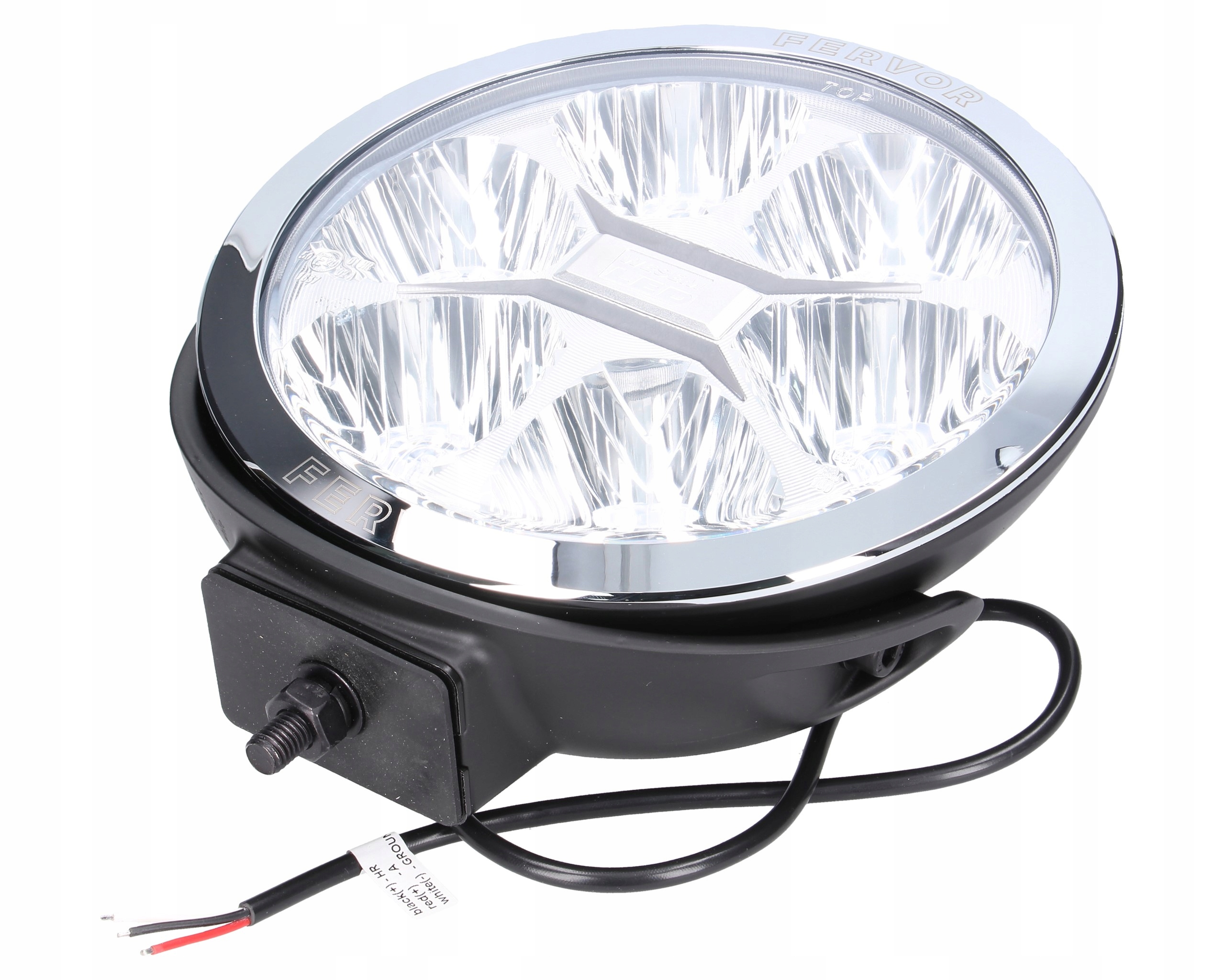 LED WESEM cestná a pozičná predné svetlo 220mm s chrómovým rámom FERVOR 220 LUM1.50800