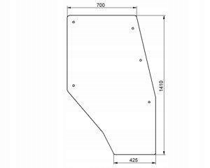 sklo Deutz-Fahr pravé dvere bezba 04398912