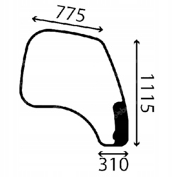 okno JCB strana vpravo 827/80234 (2975)