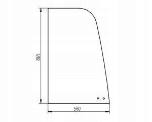 okno JCB predná pravá strana 332 / G0503