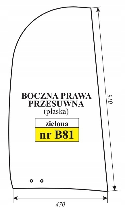 okno JCB zadné pravé 332 / G0016, 827/80315