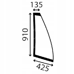 okno JCB bočné predné pravé 827/80323