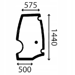 sklenené dvere JCB ľavé 827/80391