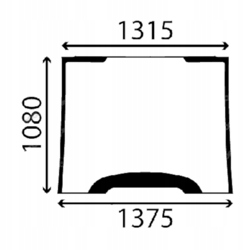 Predné sklo Komatsu 42N-54-13300