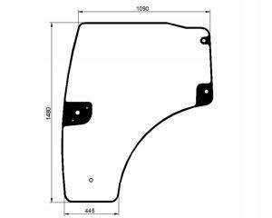 okno traktora Deutz-Fahr ľavé dvere 0,016.2562.0