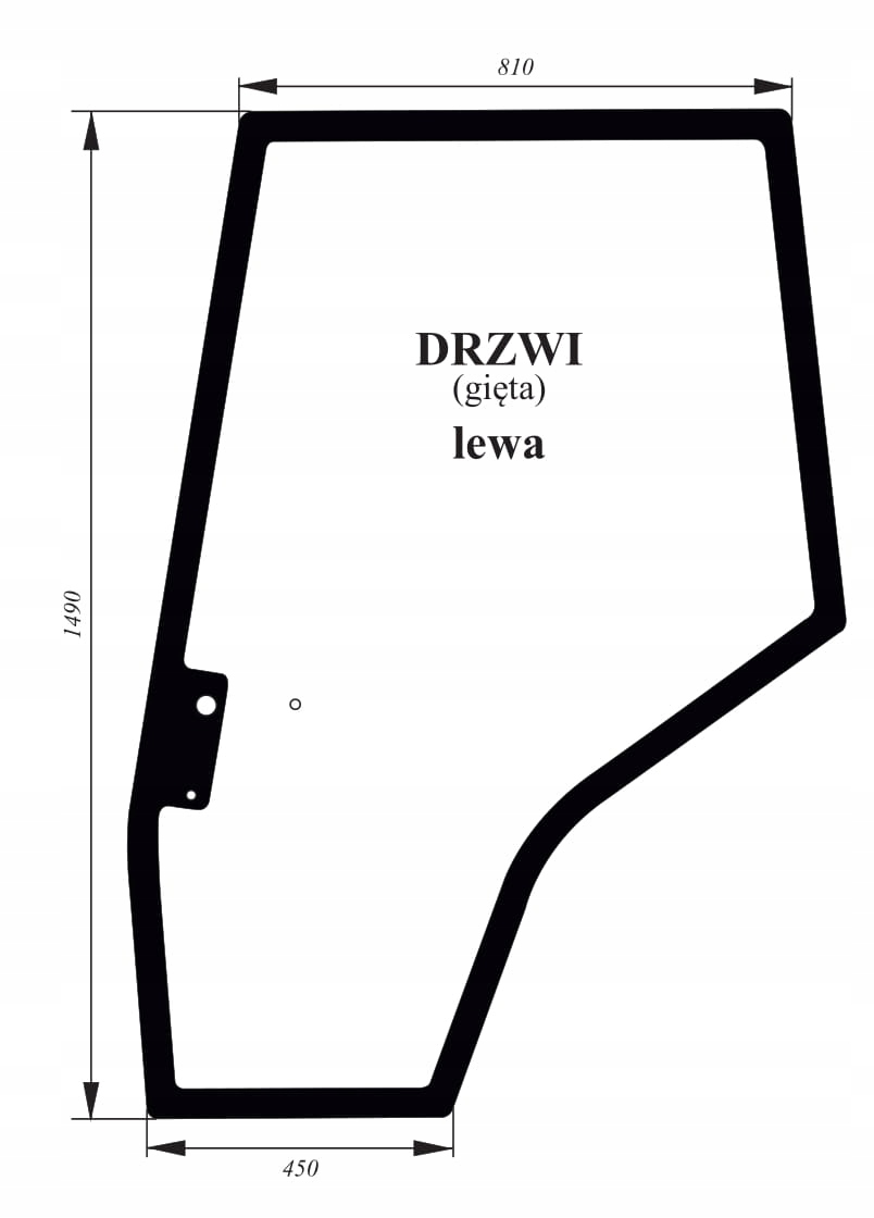 sklo ľavých dverí Massey Ferguson 5400 6400 7400